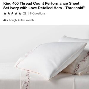 Target Valentine’s Day themed Elegant White and Red Embroidered Bedding Set